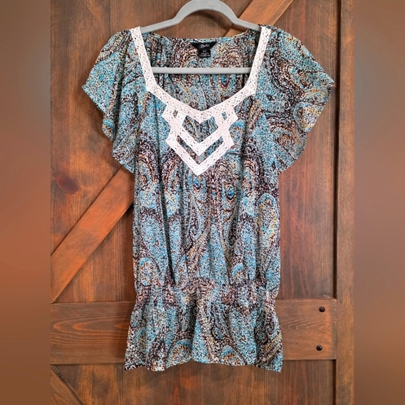 Rock 47 By Wrangler Tops - Wrangler Rock 47 Semi Sheer Blouse Size XXL